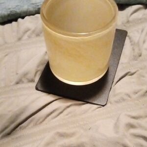 Source Unknown Cream Candle Holder